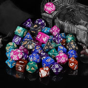 QMay 7 Sets Polyhedral Dice - 49 Pcs (7 X 7) DND Dice + 7 Drawstring Bags | 7 Colors D4 D6 D8 D10 D% D12 D20, Great for Dungeons&Dragons, MTG, Role Playing Table Games, Dice Goblins, RPG Players & DMs