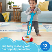 Fisher-Price Corn Popper, Blue Push-Along Toy | Baby & Toddler Toy with Ball-Popping Action, Developmental Play for Infants Ages 1+ Years, 2-Piece Assembly