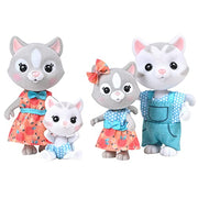 Honey Bee Acres The Purringtons Cat Family - 4 Mini Doll Figures - Ages 3+
