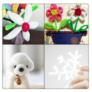 100 Pieces Pipe Cleaners Craft Chenille Stem White Pipe Cleaners