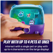 BITZEE Aquarium Interactive Fish Tank Toy & Digital Pet, Ages 5+ | Nurture 30 Virtual Fish, Reacts to Touch, Customize with LED Lights, Screen-Free Responsive Play, Birthday Gift for Kids