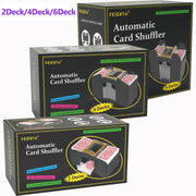 FEIERYA Automatic Card Shuffler 1/2/4/6 Decks | Battery-Operated Electric Playing Card Shuffler for Home Card Game,Board Game Nights,Poker,Travel