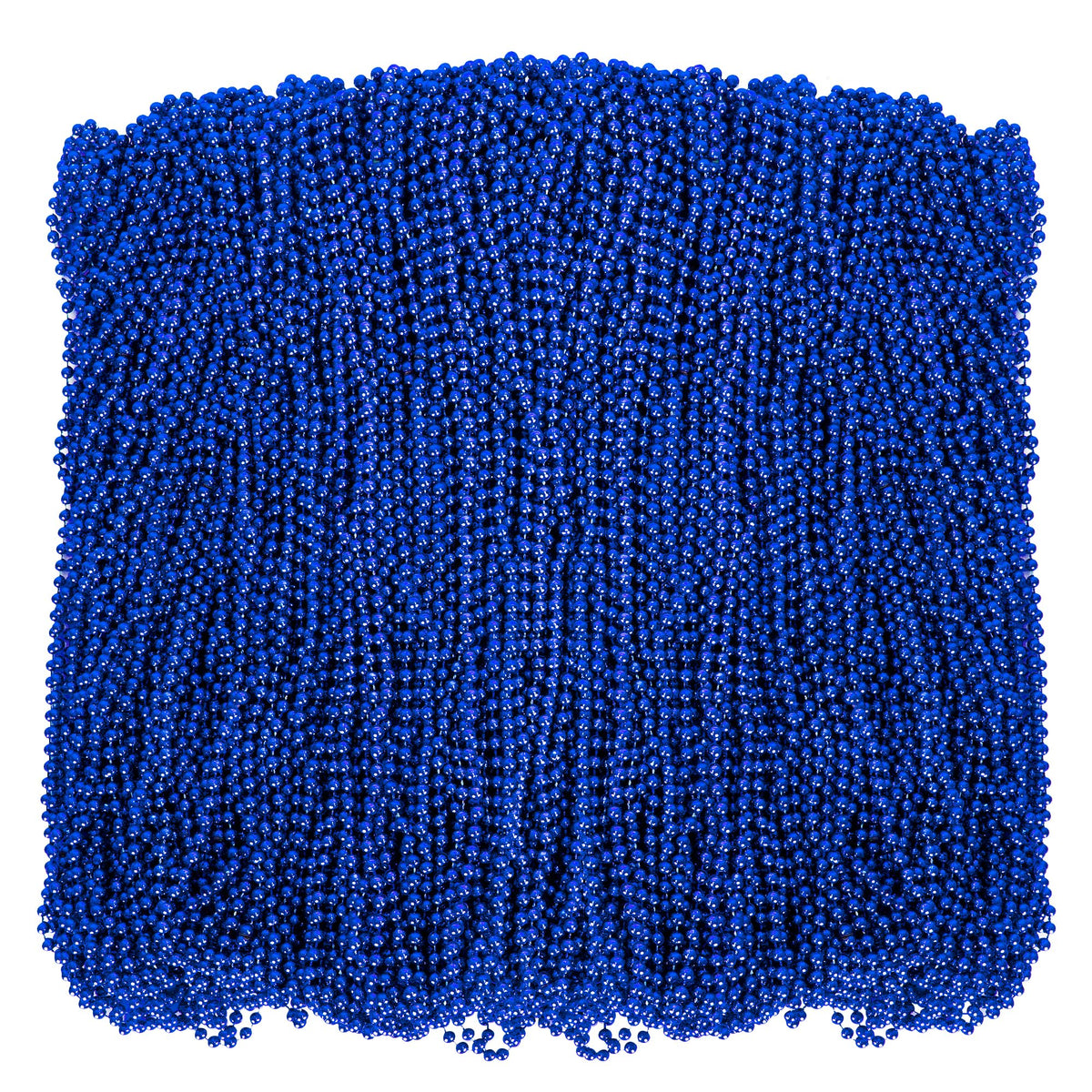 Huskein 200 PCS Beaded Necklace, 33" Mardi Gras Beads, Blue Bead Necklace, Mardi Gras Accessories, Parade Beads Bulk for Hanukkah Christmas Pirate Birthday Gender Costume Party Supplies