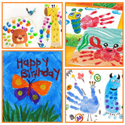 ABEIER Washable Finger Paint for Toddlers 1-3, 12 Non-Toxic Colors | Ages 1-3 4 5 6+, Baby Safe, easy cleanup, creamy texture, color mixing, hand and foot prints, sensory play, preschool crafts