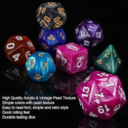 QMay 7 Sets Polyhedral Dice - 49 Pcs (7 X 7) DND Dice + 7 Drawstring Bags | 7 Colors D4 D6 D8 D10 D% D12 D20, Great for Dungeons&Dragons, MTG, Role Playing Table Games, Dice Goblins, RPG Players & DMs