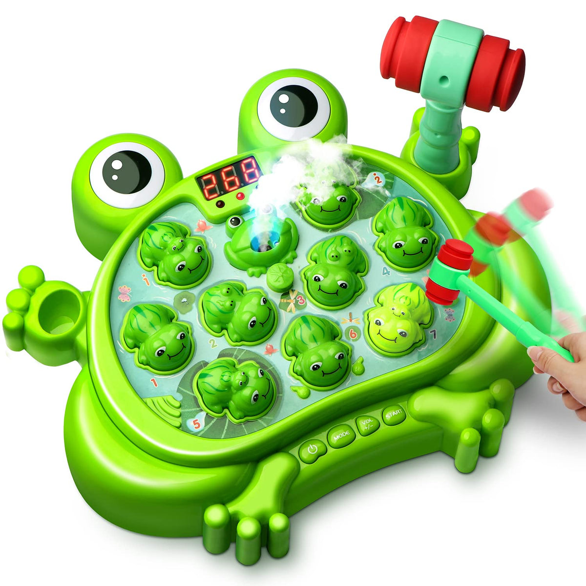 HopeRock Toys for 2 3 4 5 Year Old Boy,Toddler Toys Age 2-4 Birthday Gift | With 5 Modes,45 Levels,9 Music Spray and Light-up, Baby Toy Gifts for Early Learning, Birthday Gift for Toddler Boy Toys