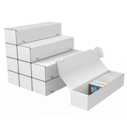 Trading Card Storage Box, 10-Pack 1100 Count White Corrugated Cardboard Box | Bulk Sports Storage Box for TCG/Magic/Mtg Basketball Card, Collectible Trading Cards