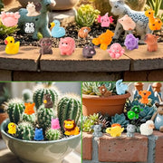PAPPYN-A 50 Pcs Mini Resin Animal Tiny Resin Animals Figurines Bulk Miniature Little to Hide Small Animal Figures Bulk for Micro Fairy Party Favors Garden Landscape Accessories Dollhouse Crafts Decor