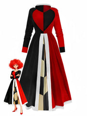 1930s Queen Of Hearts Costume Halloween Dress