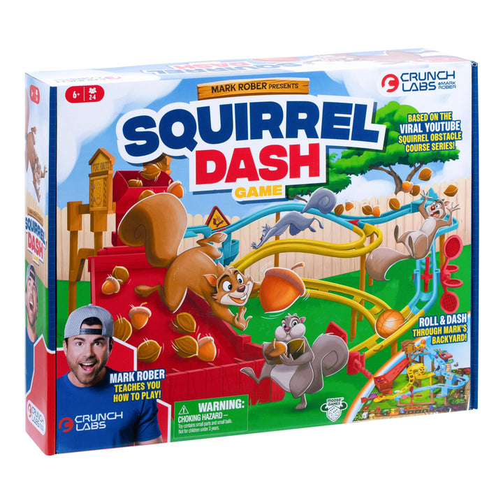CrunchLabs Squirrel Dash, Kids Board Game for Family Game Night | Race to collect nuts, trigger a chain reaction, and score 11 points in this kids game