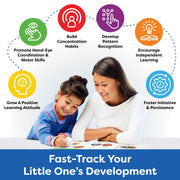 Montessori Busy Book & Preschool Learning Workbook for Toddlers Ages 3-5 | Preassembled Quiet Activity Book - Educational Travel Toy - Toys and Gifts for Kids
