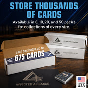 Premium Cardboard Trading Card Storage Box For Sports, TCG, Gaming MTG.