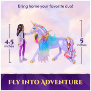 Unicorn Academy Wing Magic Sophia & Wildstar, Dolls & Toys, Ages 4+ | 15+ Sounds & Movements, Responds to Hogwarts Envelope, Imaginative Pretend Play, Spellbinding Gift for Kids