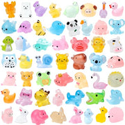 52Pcs Luminous Mini Resin Animals 52 Styles Miniature Glow in the Dark Resin Animal Figures to Hide Tiny Small Little Ducks Turtles Dinosaurs and Frogs for Micro Landscape Dollhouse Fairy Garden Decor