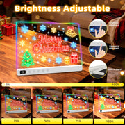 Lumiboard Led Drawing Board with 13 Light Effects, 16" Rechargeable Glow Doodle LED Note Board with Colors, Neon Light Up Drawing Tablet Gifts for Kids for Easter Birthday Christmas Gift Ideas