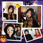 Halloween Cat Costume for Girls - Animal Costume Dress Up Gifts for Kids | Black Cat Halloween Costumes for Kids Age 3-10, Cheetah Costume Onesie, 3D Hood, Gifts for Birthday Party Cosplay, Role Play