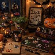 Halloween Decorations - 100 PCS Halloween Stickers | Halloween Party Favors - Halloween Games Toys Gifts Party Supplies - Crafts Accessories Treats Bulk for Classroom Decor