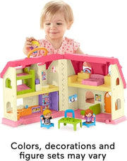 Fisher-Price Little People Surprise & Sounds Home, Musical Playhouse | 50 Songs Sounds & Phrases, Includes 3 Figures & 4 Accessories, Pretend Play, Kids Ages 1+ Years (Amazon Exclusive)
