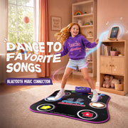 Dance Mat Toys with Bluetooth, Electronic Dance Pad for 3-12 Year Old Kids | Music Dance Mat with Bluetooth, Light-up 6-Button, 5 Game Modes, Birthday Toys Gifts for 3 4 5 6 7 8 9 10+ Year Old Girls