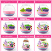 JOYEEMAX Unicorn Light-Up Terrarium Kit for Kids - LED Night Light Birthday Gift for Girls Ages 4 5 6 7 8-12 Year Old - Unicorn Toys for Girls - DIY Arts and Crafts Kit for Kids