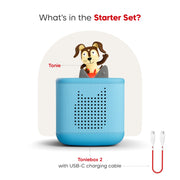 Toniebox 2 Audio Player Starter Set for Kids 1+, Sky Blue | Portable Screen-free Audio Player | Stories, Music, Games | Playtime Puppy: Favorite Children’s Songs | Gift for Kids 1-12+