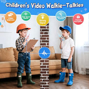 Kids Video Walkie Talkies, 2 Pack Long Range Toy Walkie-Talkie for Kids | Rechargeable, Outdoor Games Toys for Boys Girls Age 3-12, Indoor, Camping, Hiking, Travel, Christmas Birthday Gift(Blue/Pink)