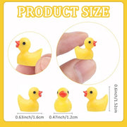 YsesoAi 100Pcs Mini Resin Ducks, Tiny Ducks Figurines Bulk for Miniature Dollhouse Decor Accessories Garden Aquarium Potted DIY Ornament Party Toys