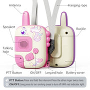Walkie Talkies Toys for Girls:Unicorn Toys 2 Pack Birthday Gifts for 3 4 5-7 8 Year Old Girls Toy for 4 5 6 7 8-10 Year Old Camping Outdoor Game,Christmas Stocking Stuffers for Girls Kids