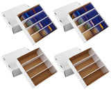 4 Pack Sports Card Boxes 3600 Count Cardboard Card Storage Box White Bulk Card Storage Baseball Card Boxes with 10 Dividers Sports Cards Storage Box for Card Game Baseball Card Storage Boxes