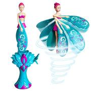 Sky Dancers Flying Doll, Pull-String Toy, No Batteries, Turquoise Twinkle | Really flies; Pull-string powered; No batteries; Indoor/outdoor play; Screen-free fun; Ages 6+, retro