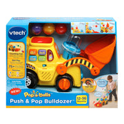 VTech Pop-a-Balls Push and Pop Bulldozer, Yellow