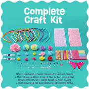 Pretty Me Headband Making Kit for Girls - Arts & Crafts Easter Gift - Make Your Own Fashion Headbands for Kids - DIY Hair Accessories - Gift for Ages 5-12 Year Old Girl - Little Kids Art & Craft Gifts
