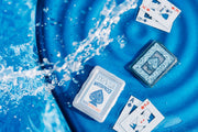 Hoyle Waterproof Clear Plastic Playing Cards 1 Deck Outdoor Pool | Flexible plastic resists bending and tearing, Rinse clean after use, Perfect for camping and beach games