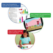 hand2mind Numberblocks 1-10 MathLink Cubes Activity Set, Ages 3+ | Linking Cubes, Numberblocks Activity Set, Preschool and Kindergarten Learning Activities, For Kids Ages 3, 4, 5, 6, 7