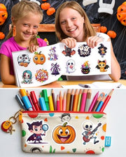 JCFIRE Halloween Stickers for Kids, 100 PCS Halloween Party Favors | 100 unique 2.3 in waterproof vinyl stickers for goodie bags, treat bags, crafts, water bottles and party favors