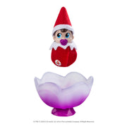 The Elf on the Shelf Frost Pips Mini Blooms Elf Baby Girl with Blue Eyes | Includes a Frost Pips Elf Baby Girl with blue eyes and Frost Flower Cradle.