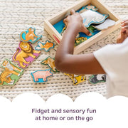 Melissa & Doug Wooden Animal Magnets 20-Piece Set with Storage Box | 20 Wooden Animal Magnets, Fine Motor Sorting Play, Storytelling Pretend Play, Toddler Learning Toys for Kids, Ages 2+