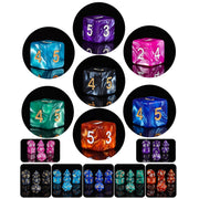 QMay 7 Sets Polyhedral Dice - 49 Pcs (7 X 7) DND Dice + 7 Drawstring Bags | 7 Colors D4 D6 D8 D10 D% D12 D20, Great for Dungeons&Dragons, MTG, Role Playing Table Games, Dice Goblins, RPG Players & DMs