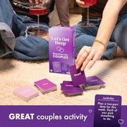 Let's Get Deep, A Question Card Game for Couples by Relatable | Great for Date Night Ideas, Couples Gifts, and Long Distance Relationship Games, Includes 200 Cards