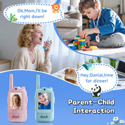 Kids Video Walkie Talkies, 2 Pack Long Range Toy Walkie-Talkie for Kids | Rechargeable, Outdoor Games Toys for Boys Girls Age 3-12, Indoor, Camping, Hiking, Travel, Christmas Birthday Gift(Blue/Pink)