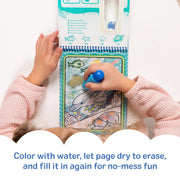 Melissa & Doug On the Go Water Wow! Under the Sea Color-Reveal Activity Pad | 4 Reusable Coloring Boards, Refillable Water Pen, Mess-Free Travel Toys, Arts & Crafts, Preschool Toys for Kids, Ages 3+