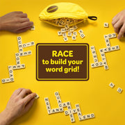 Bananagrams Classic Word Game, 144 Tiles in Banana Pouch, Travel Game | Fast-paced spelling & anagram game for 1-8 players; portable pouch, educational wordplay for kids and adults ages 7+
