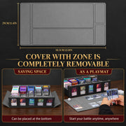 Kabinka 5 Row 3900+ Trading Card Storage Box with Commander Display | MTG Storage Box with Removable Lid Bulk Card Storage for MTG TCG PTCG Sports Card, Top Loaders Storage Box (Black)
