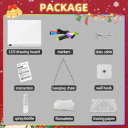 Lumiboard Led Drawing Board with 13 Light Effects, 16" Rechargeable Glow Doodle LED Note Board with Colors, Neon Light Up Drawing Tablet Gifts for Kids for Easter Birthday Christmas Gift Ideas