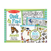 Melissa & Doug Seek & Find Sticker Pad Animals Activity Toy | 21 Pages, 14 Animal Scenes, 400 Color-Coded Stickers, Matching & Coloring Skills, Arts & Crafts Travel Toys for Kids, Ages 4+