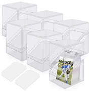 Mlikero Card Deck Cases, 6 Pack Acrylic Commander Deck Box Holding 100+ Sleeved Cards with 6 Dividers, Clear Card Storage Box Fit for MTG, TCG, Sports Cards