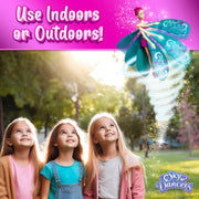 Sky Dancers Flying Doll, Pull-String Toy, No Batteries, Turquoise Twinkle | Really flies; Pull-string powered; No batteries; Indoor/outdoor play; Screen-free fun; Ages 6+, retro