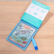 Melissa & Doug On the Go Water Wow! Under the Sea Color-Reveal Activity Pad | 4 Reusable Coloring Boards, Refillable Water Pen, Mess-Free Travel Toys, Arts & Crafts, Preschool Toys for Kids, Ages 3+