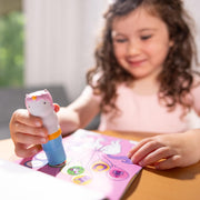 Melissa & Doug Sticker Wow!™ 24-Page Activity Pad and Sticker Stamper, 300 Stickers, Arts and Crafts Fidget Toy Collectible Character – Unicorn Creative Play Travel Toy for Girls and Boys 3+