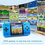 Handheld Game for Kids -Preloaded 220 Retro Video Games, Portable Gaming Player with Rechargeable Battery 3.0" LCD Screen, Mini Arcade Electronic Toy Gifts for Boys Girls (Blue)